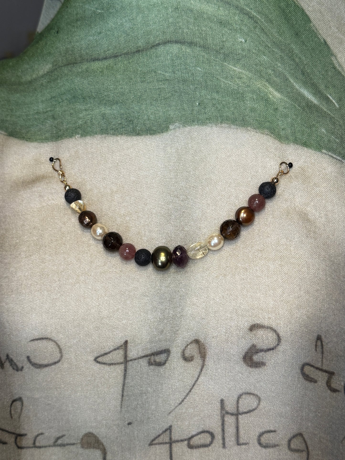 Moody Gemstone & Pearl Bracelet